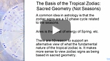 The Basis of the Tropical Zodiac: Sacred Geometry